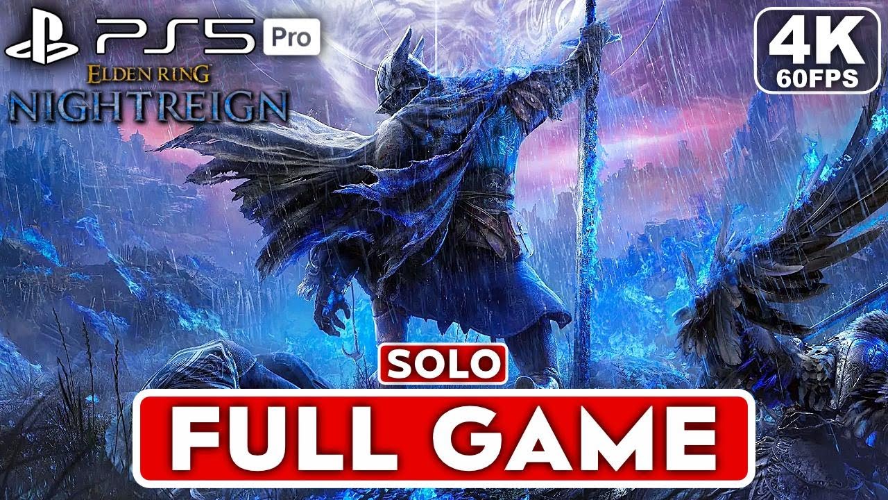 Karakter Elden Ring Nightreign bertarung melawan bos raksasa di Realm of Dusk dengan efek visual epik